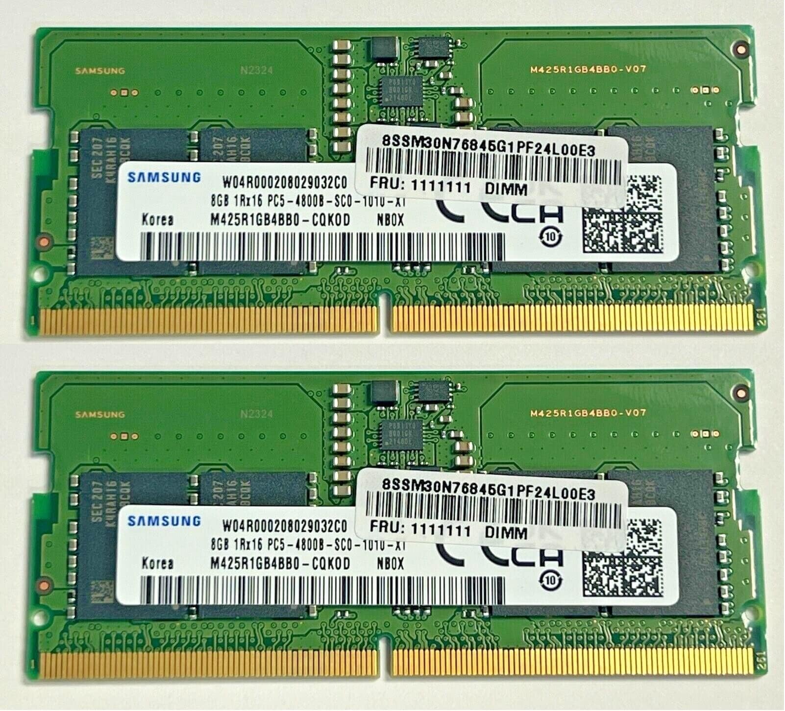 2x Samsung 8GB DDR5 5600MHz SODIMM Laptop Geheugenmodule